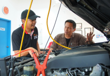 This retired military helicopter mechanic has opened a workshop cleaning car engines