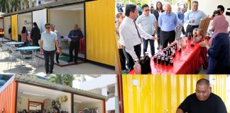 Recycling shipping containers into shops: Kontena Park