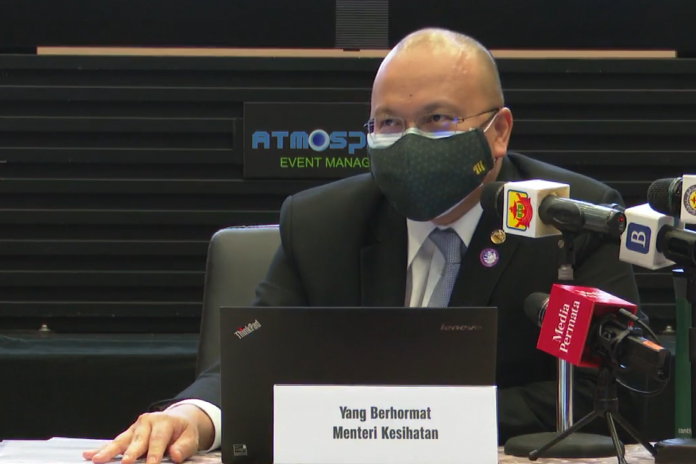 Minister of Health YB Dato Dr Hj Mohd Isham speaking at the COVID-19 press conference