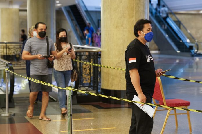 People entering premise during second wave