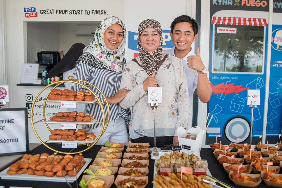 Labibah with her mother and husband.