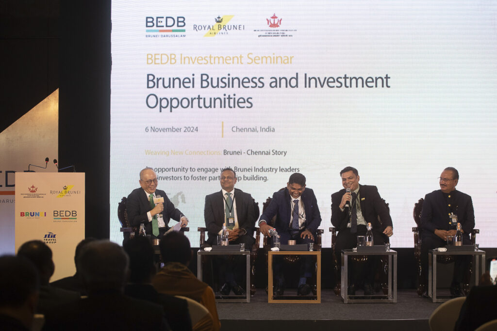 Atoll Agro founder Ankit (2nd L) with on a panel with