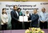 Thailand’s Enserv to launch Brunei’s first sorghum cultivation and processing project Enserv Chairman Tanachat Pochana and DOAA Acting Director Abuzar Haji Mohd Tahir with tenancy agreement for Brunei sorghum project.