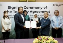 Thailand’s Enserv to launch Brunei’s first sorghum cultivation and processing project Enserv Chairman Tanachat Pochana and DOAA Acting Director Abuzar Haji Mohd Tahir with tenancy agreement for Brunei sorghum project.