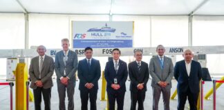 Brunei begins industrial shipbuilding at Anson Group photo of Anson International, government and industry representatives at the Hull 211 shipbuilding commencement ceremony at Pulau Muara Besar.